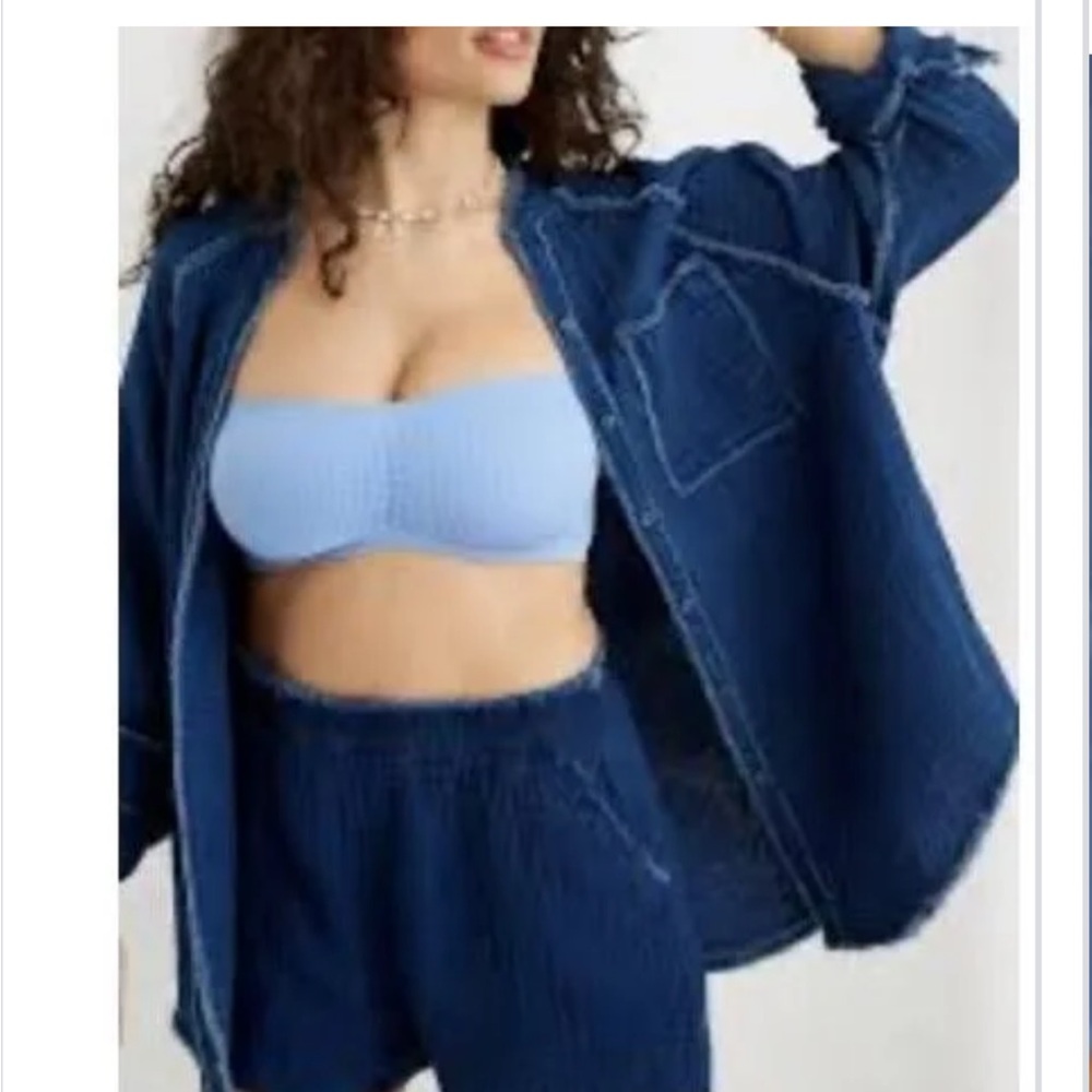 Aerie Blue Swim Coverup Set